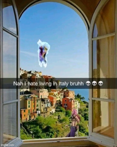 Italy getting bizarre | image tagged in jojo's bizarre adventure | made w/ Imgflip meme maker