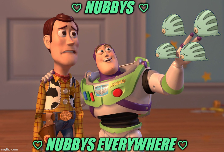 X, X Everywhere Meme | ♡ NUBBYS  ♡; ♡ NUBBYS EVERYWHERE ♡ | image tagged in memes,x x everywhere | made w/ Imgflip meme maker