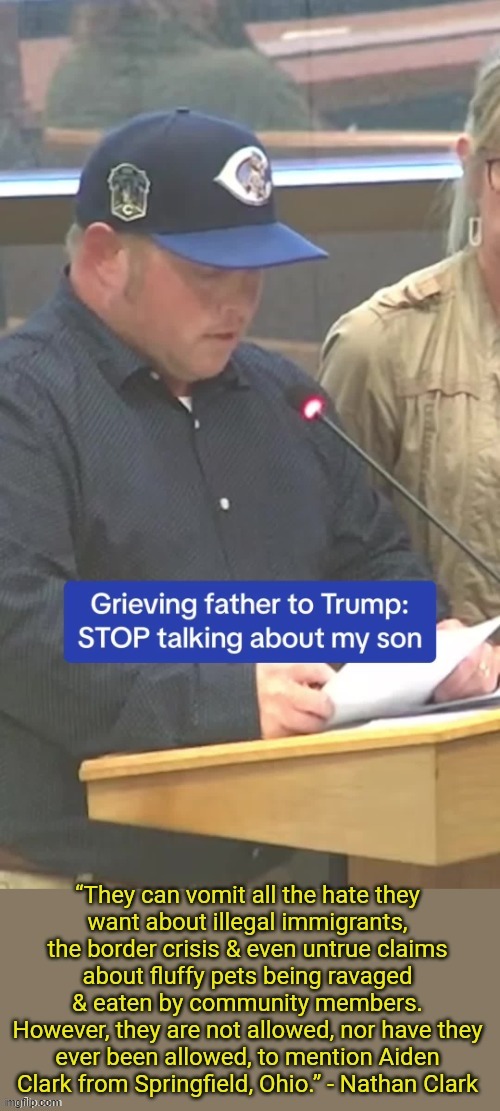 Imagine being angrier at those outraged over your son's death than at the guy who killed him | image tagged in aiden clark,nathan clark,worst father ever | made w/ Imgflip meme maker