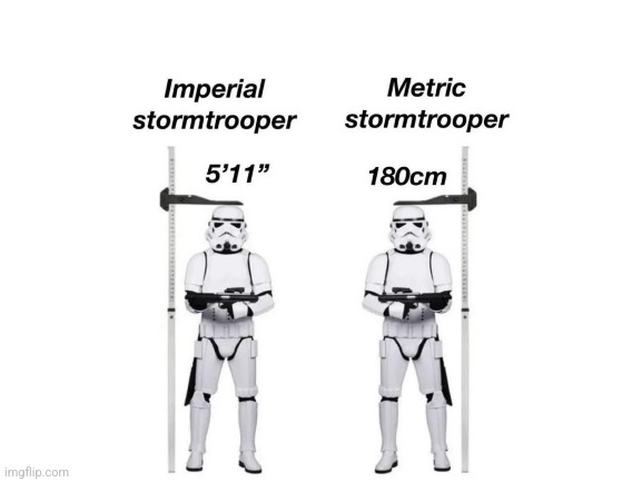 Real | image tagged in blank white template,stormtrooper,star wars,metric,imperial | made w/ Imgflip meme maker