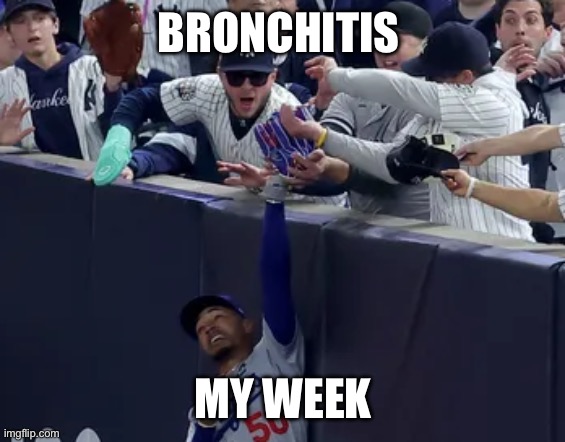 Moolie | BRONCHITIS; MY WEEK | image tagged in illness | made w/ Imgflip meme maker