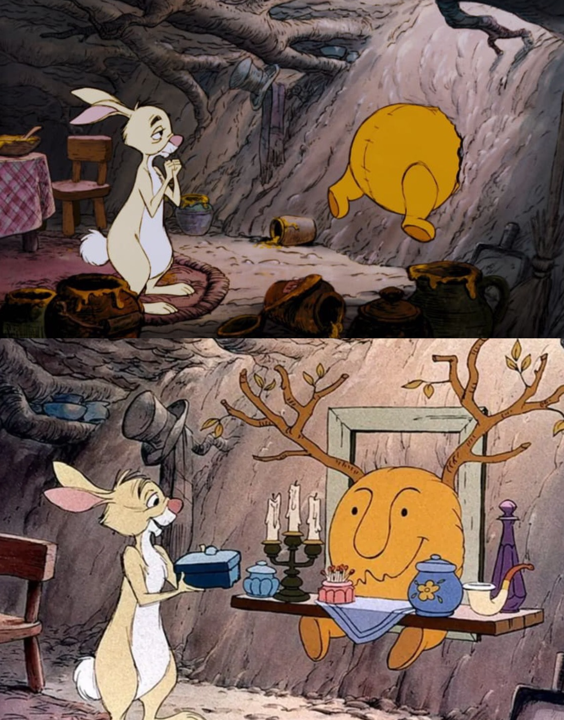 Pooh stuck but useful in the end Blank Meme Template