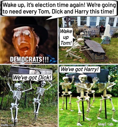 The democrat base comes out to vote | image tagged in democrat party,democrats,presidential election,voter fraud,voters,wake up | made w/ Imgflip meme maker