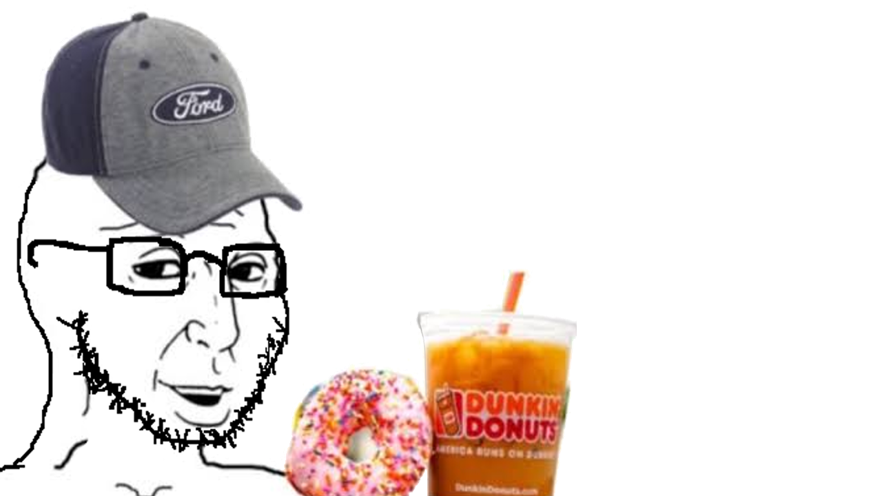 Dunkin Donuts Ford groomer soyjak Blank Meme Template