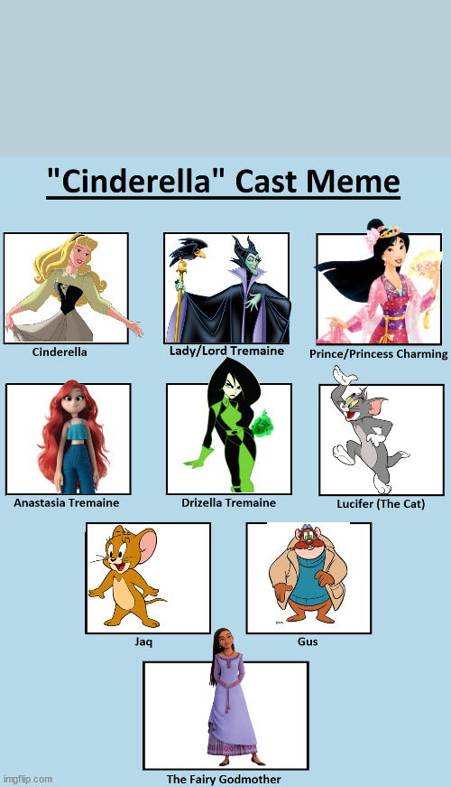 CinderellaAurora as cinderella | image tagged in cinderella cast | made w/ Imgflip meme maker