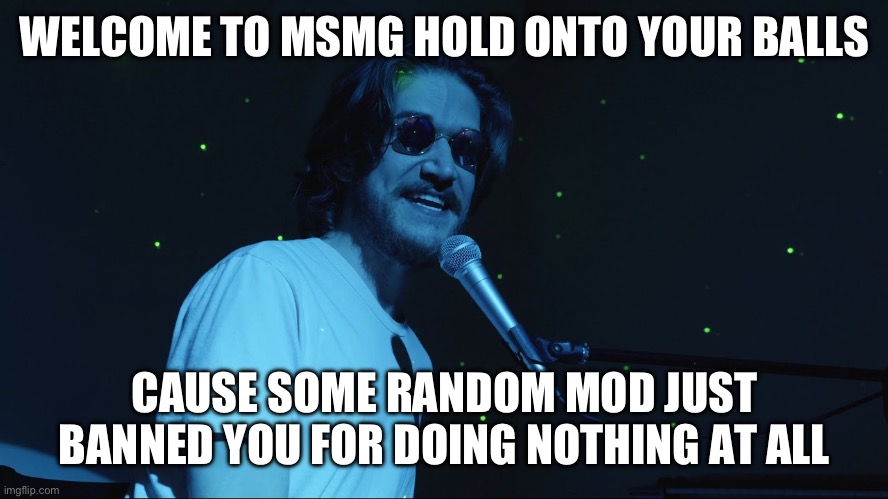 Welcome to the Internet | WELCOME TO MSMG HOLD ONTO YOUR BALLS; CAUSE SOME RANDOM MOD JUST BANNED YOU FOR DOING NOTHING AT ALL | image tagged in welcome to the internet,me | made w/ Imgflip meme maker