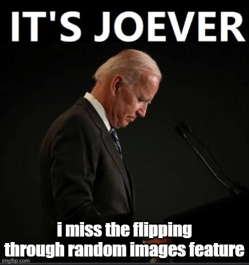 It's Joever | i miss the flipping through random images feature | image tagged in it's joever | made w/ Imgflip meme maker