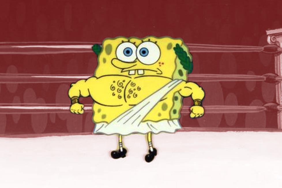 Greek God SpongeBob Blank Meme Template