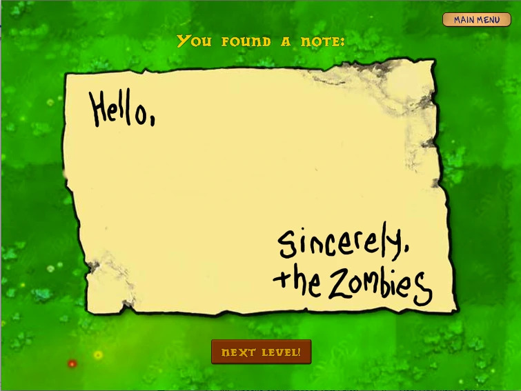 Plants vs Zombie note Blank Meme Template