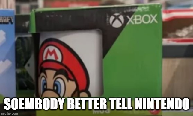 Mario, For XBox | SOEMBODY BETTER TELL NINTENDO | image tagged in you had one job | made w/ Imgflip meme maker