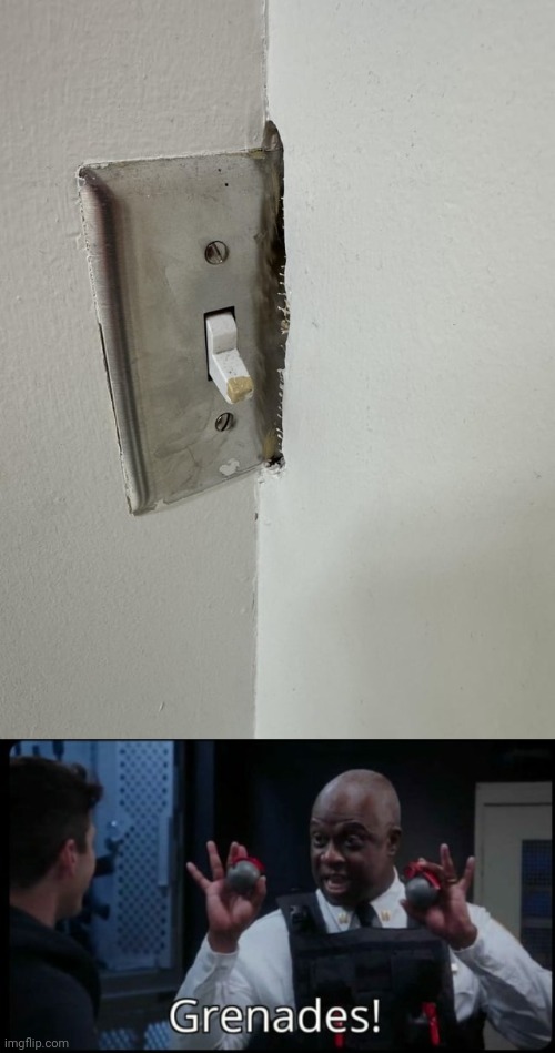 Light switch corner | image tagged in grenades,light switch,corner,wall,you had one job,memes | made w/ Imgflip meme maker