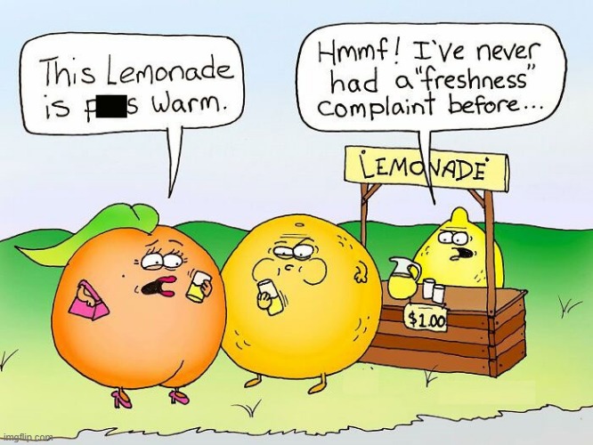 Warm Lemonade | image tagged in comics | made w/ Imgflip meme maker