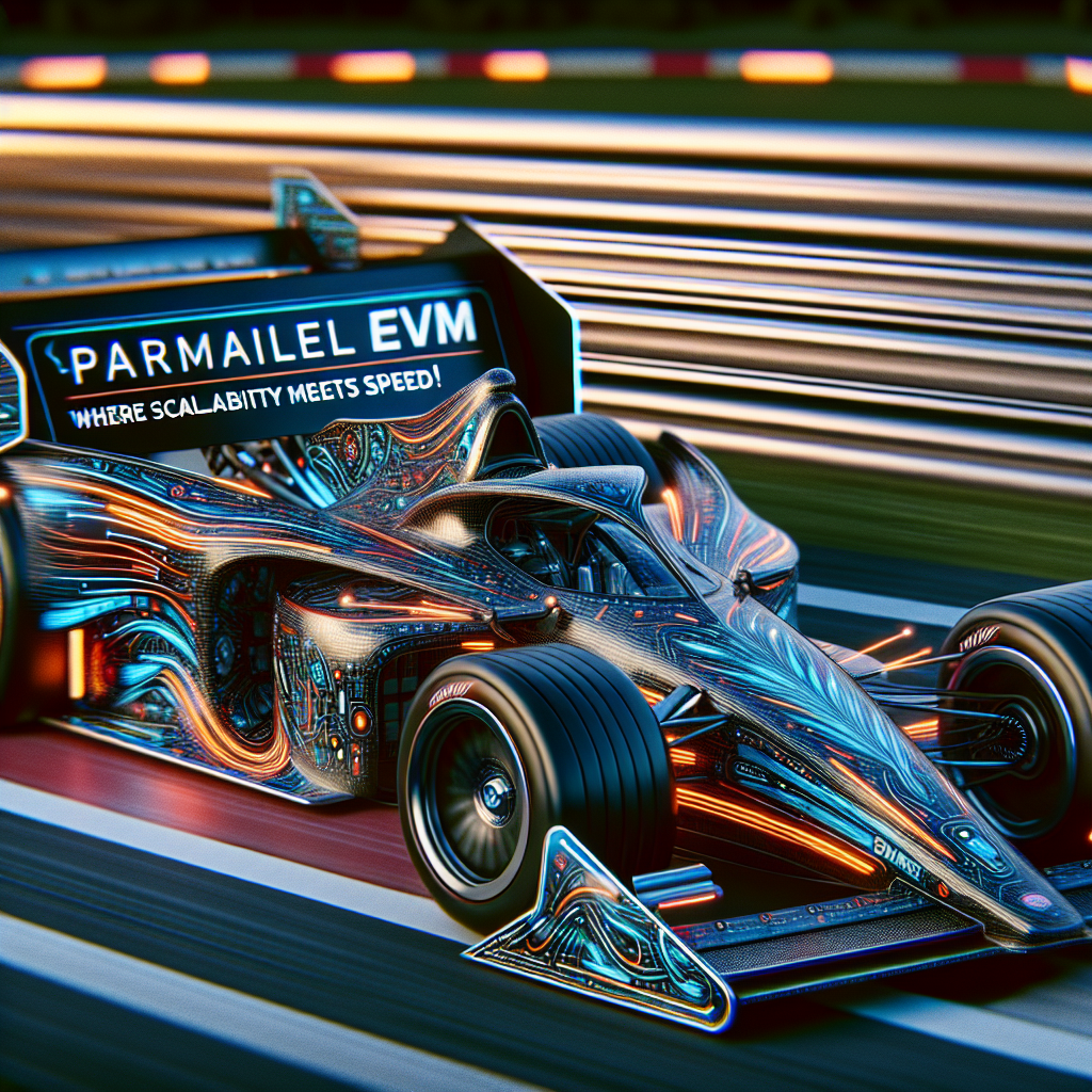 [Image of a racing car] "Parallel EVM: Where scalability meets s Blank Meme Template