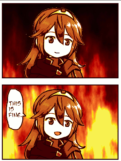 Lucina this is fine Blank Meme Template