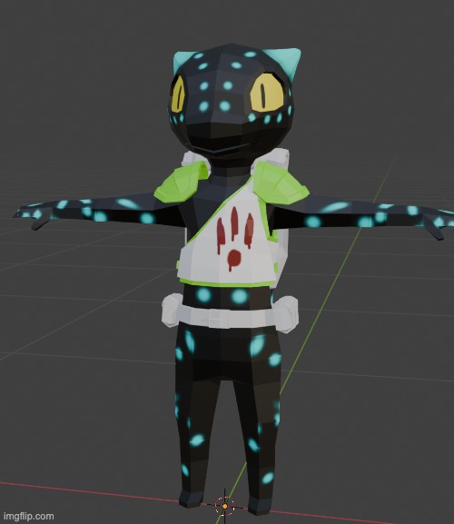 ight textured the chestplate (its supposed to be a claw print im ass at this with a trackpad) | made w/ Imgflip meme maker