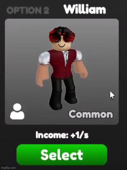 Found this on Boss Tycoon so I decided to paste his head over. | image tagged in william,memes,roblox | made w/ Imgflip meme maker