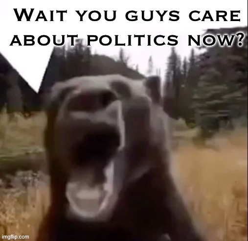 Fedy Faber | Wait you guys care about politics now? | image tagged in fedy faber | made w/ Imgflip meme maker