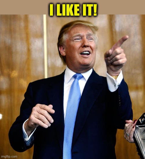 Donal Trump Birthday | I LIKE IT! | image tagged in donal trump birthday | made w/ Imgflip meme maker