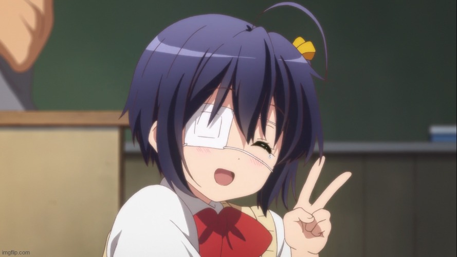 Rikka smiling | image tagged in rikka smiling | made w/ Imgflip meme maker