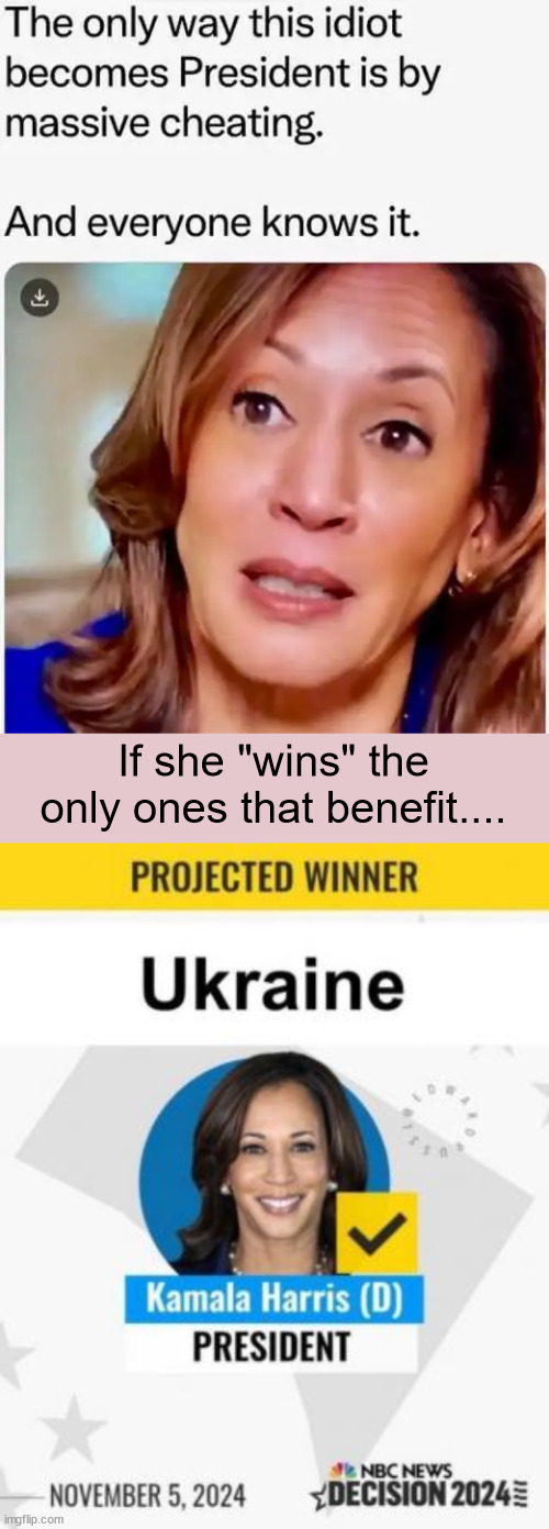 She's going to need a lot more cheating than Biden got in 2020 | If she "wins" the only ones that benefit.... | image tagged in kamala harris,can only be president through massive cheating | made w/ Imgflip meme maker