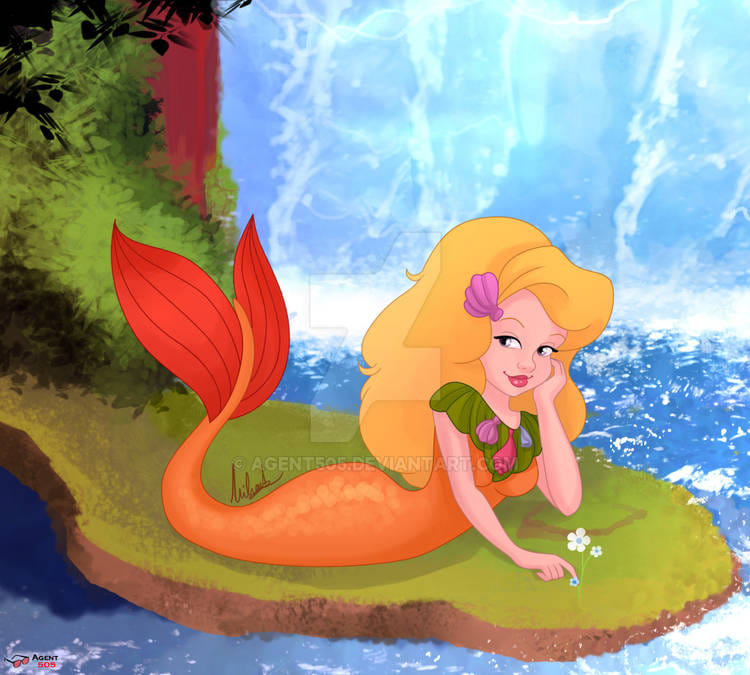 cartoon mermaid Blank Meme Template