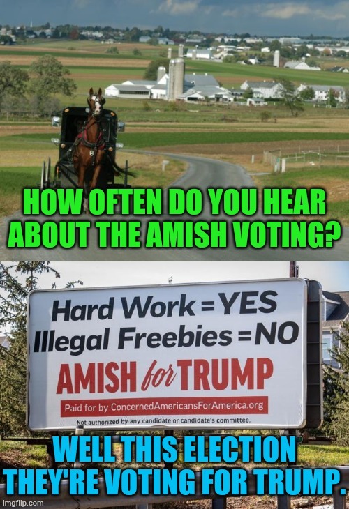 A Contributing Factor In Pennsylvania | image tagged in memes,have you heard,amish,vote,this,election | made w/ Imgflip meme maker