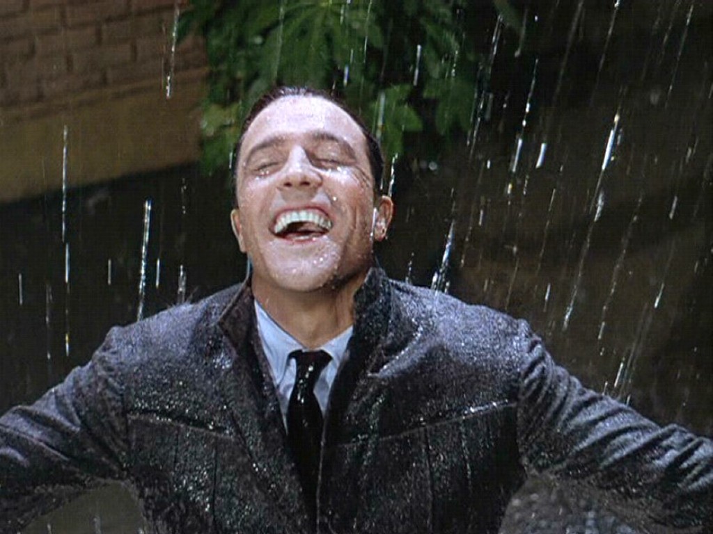 Singing in the rain face Blank Meme Template