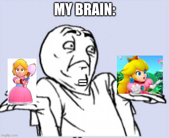 Image Title | MY BRAIN:; = | image tagged in brawl stars,mario | made w/ Imgflip meme maker