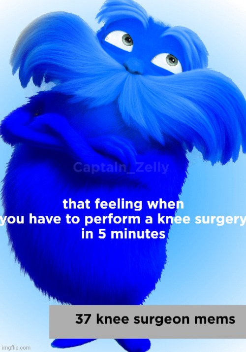 Knee surgeon Blank Meme Template