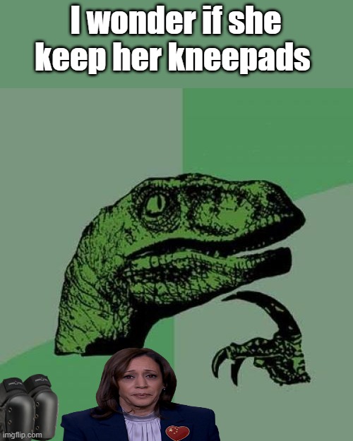 She'll need um.. | I wonder if she keep her kneepads | image tagged in memes,philosoraptor | made w/ Imgflip meme maker