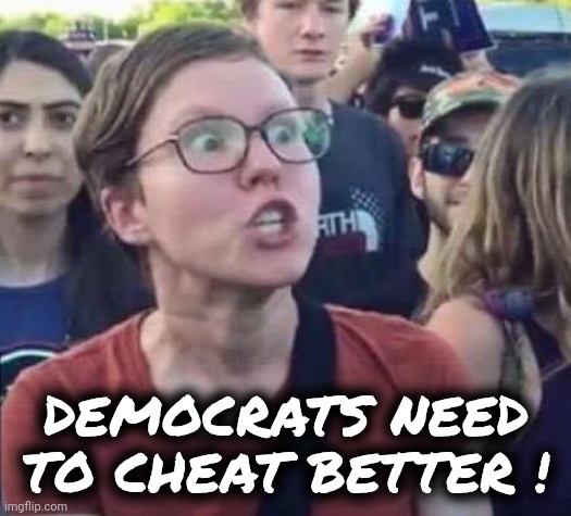 Angry Liberal | DEMOCRATS NEED TO CHEAT BETTER ! | image tagged in angry liberal | made w/ Imgflip meme maker