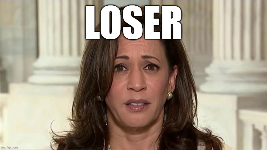 loser harris | LOSER | image tagged in kamala harris,loser,moron,idiot,racist | made w/ Imgflip meme maker