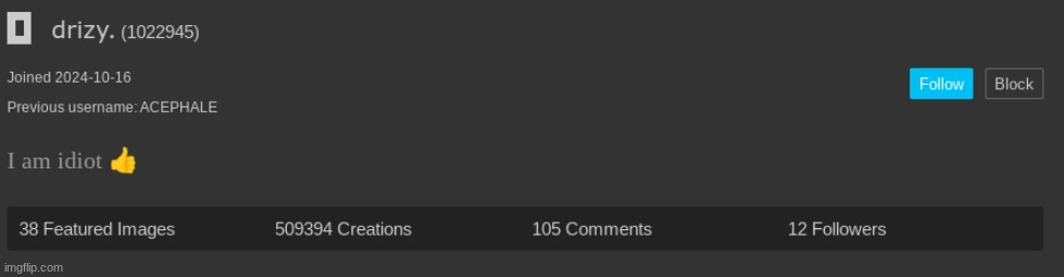 can someone tell me who this guy is, why he has only 12 followers but 1 million points in only one month, and the top of the vie | made w/ Imgflip meme maker