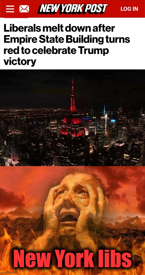 New York libs | image tagged in memes,election 2024,democrats,empire state building,red | made w/ Imgflip meme maker