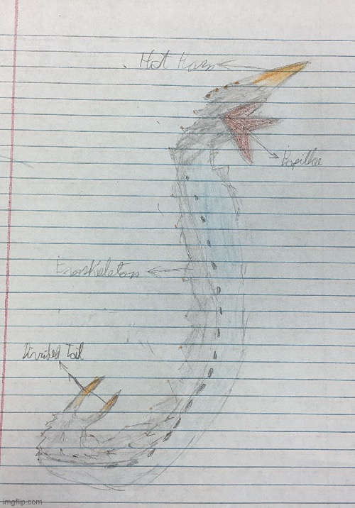 Random drawing of the ice worm from Subnautica below zero | image tagged in drawings,subnautica | made w/ Imgflip meme maker