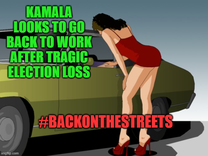 50 dollar anything you want | KAMALA LOOKS TO GO BACK TO WORK AFTER TRAGIC ELECTION LOSS; #BACKONTHESTREETS | image tagged in 50 dollar anything you want | made w/ Imgflip meme maker