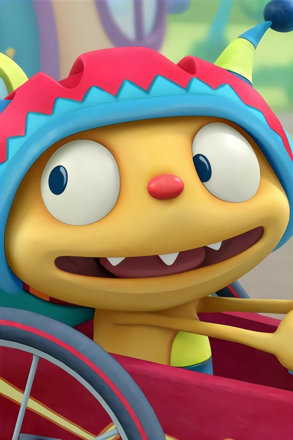 Henry hugglemonster wearing helmet Blank Meme Template