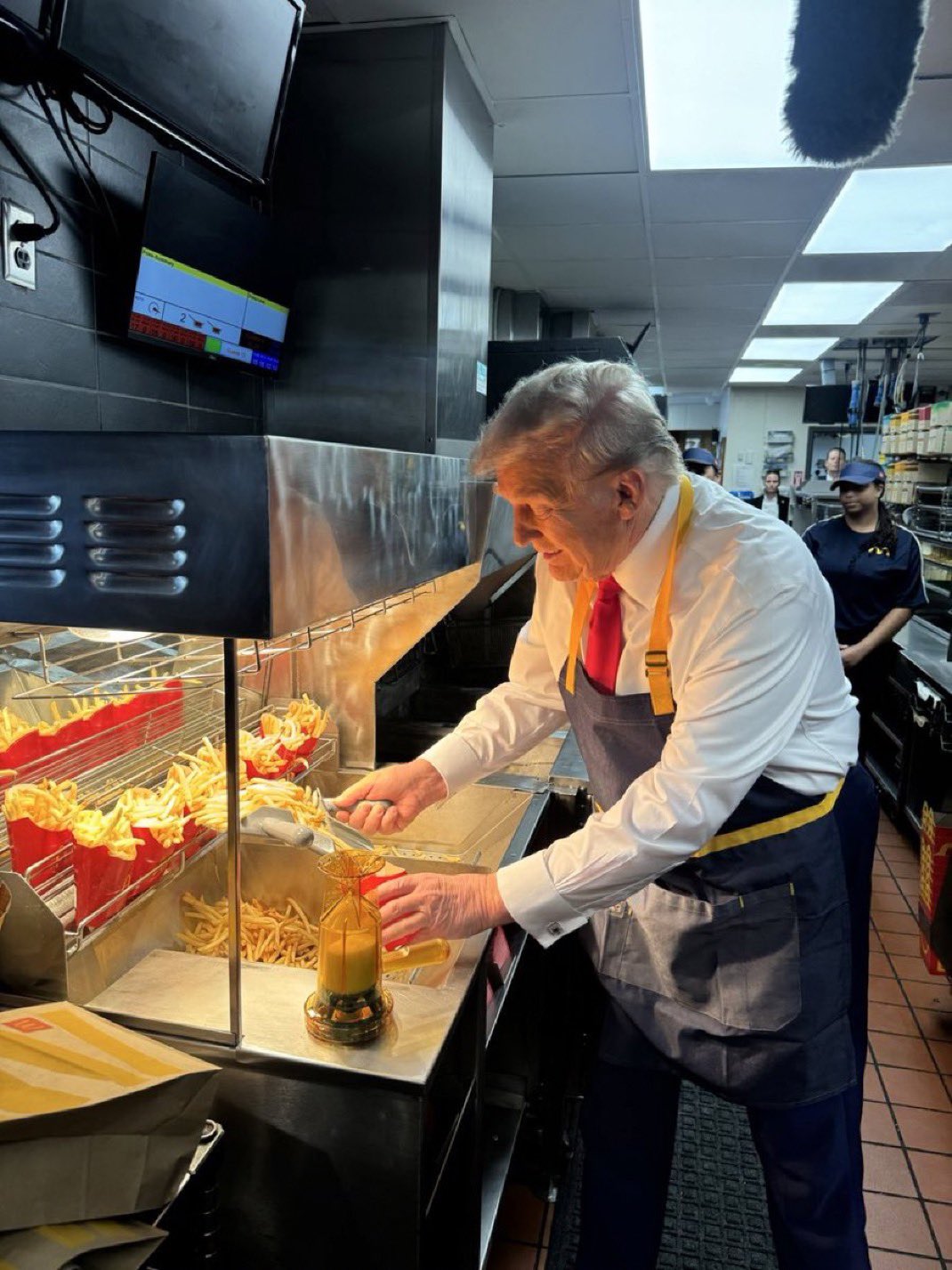 Trump at McDonalds Blank Meme Template