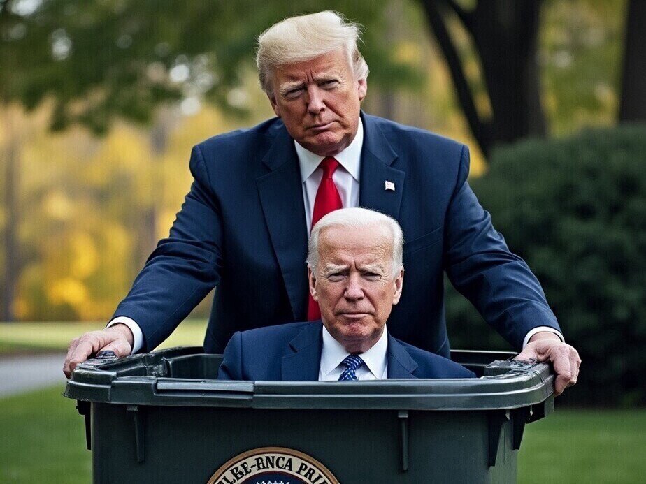 Trump trashes Biden Blank Meme Template