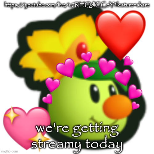 https://youtube.com/live/u7RHQdlGCoY?feature=share | https://youtube.com/live/u7RHQdlGCoY?feature=share; we're getting streamy today | image tagged in prince florian fancam when | made w/ Imgflip meme maker