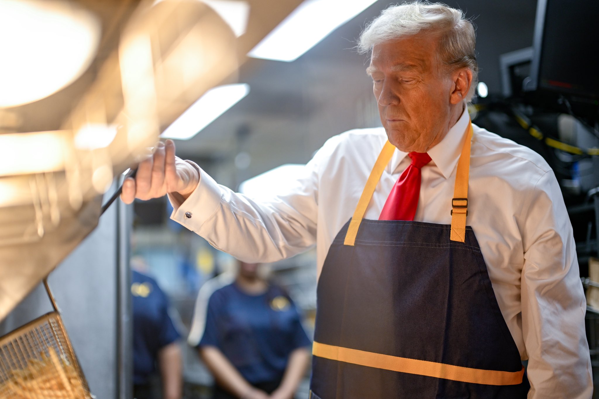 High Quality Trump cooking fries Blank Meme Template