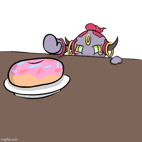 Hoopa likes Donuts (Art by HDAmt) | made w/ Imgflip meme maker