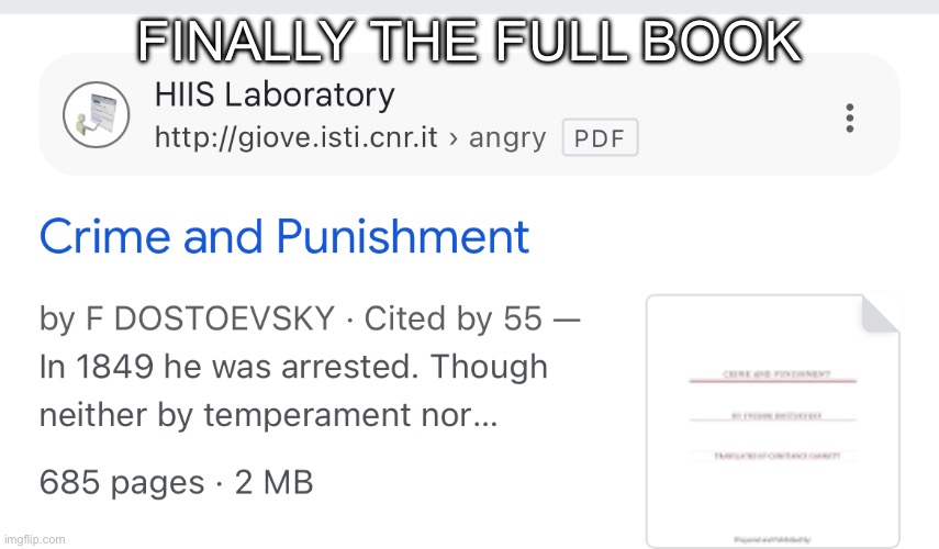 FINALLY THE FULL BOOK | made w/ Imgflip meme maker