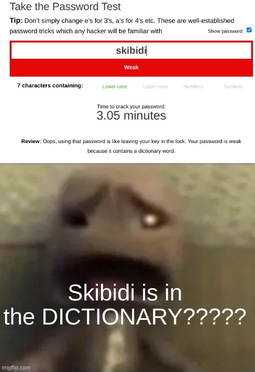 Skibidi is in the DICTIONARY????? | image tagged in sackboy sad | made w/ Imgflip meme maker