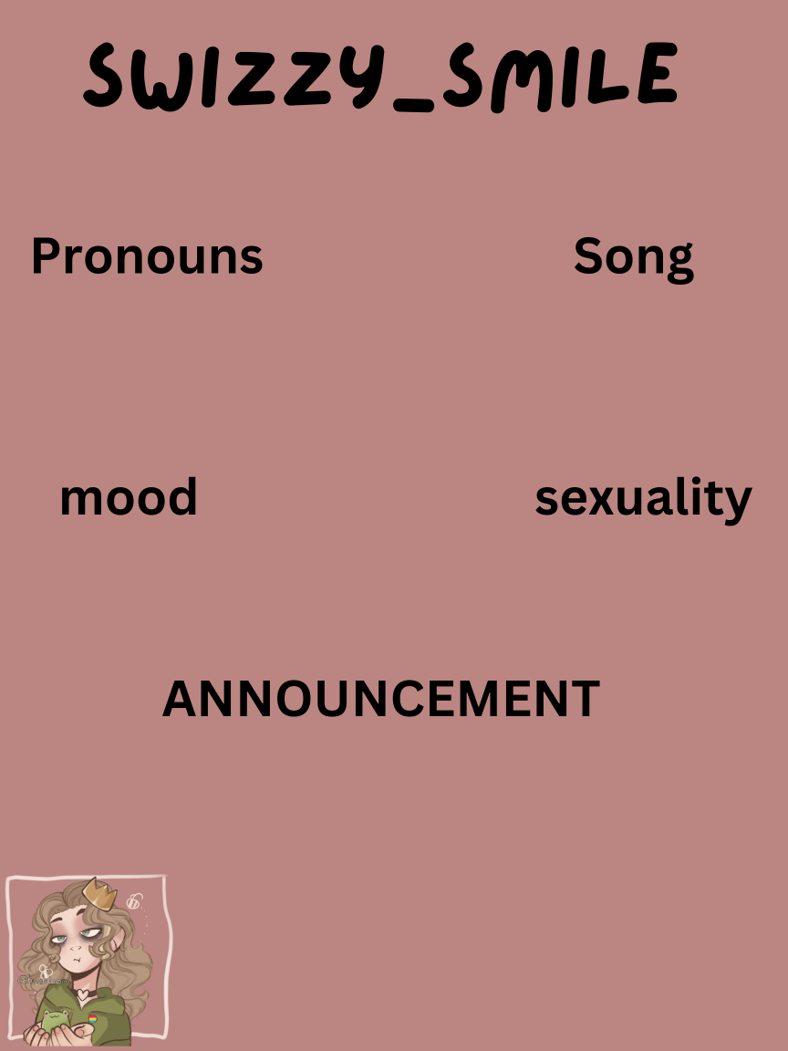 High Quality Swizzy_Smile's Announcement Template Blank Meme Template