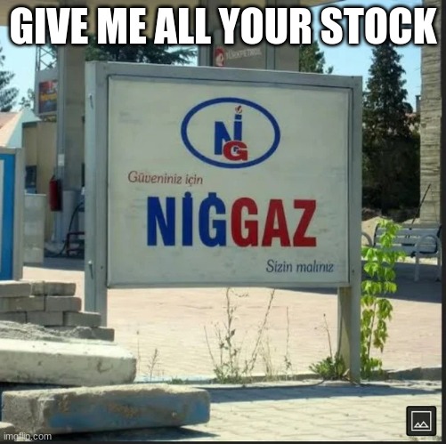 NİGGAZ | GIVE ME ALL YOUR STOCK | image tagged in n ggaz | made w/ Imgflip meme maker