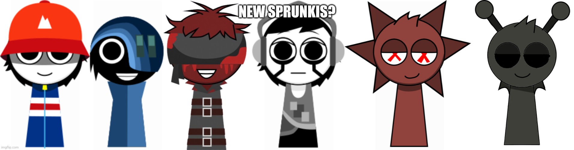 NEW SPRUNKIS? | image tagged in el cool p,rebel,locke maroon,qipqqtppsgskkskk qip,urban pale carmine,david iridium | made w/ Imgflip meme maker