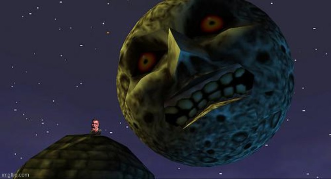 Majoras Mask Moon | image tagged in majoras mask moon | made w/ Imgflip meme maker