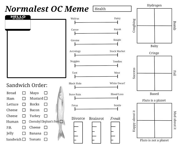 Normalest OC meme Blank Meme Template