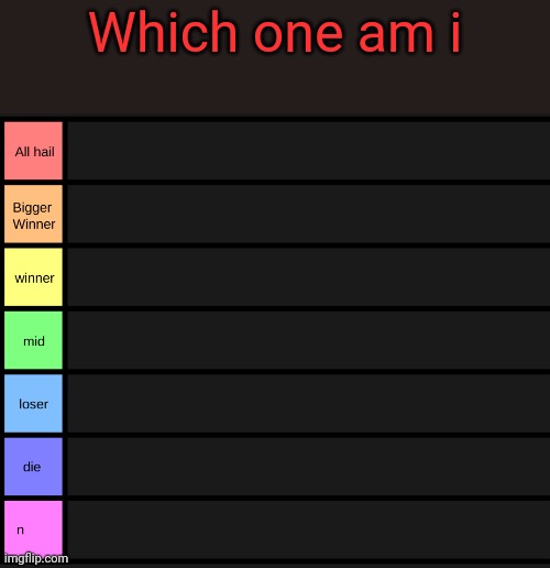 Title | Which one am i | image tagged in yoshi's tier list,tag | made w/ Imgflip meme maker